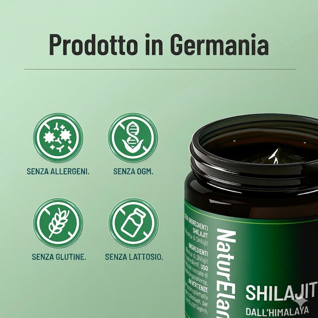 Resina Shilajit originale – 35g di Shilajit dell'Himalaya con acido fulvico