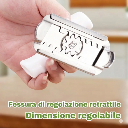 Confezione da 2 - Apertura Facile Apribarattoli in Acciaio Inox per Vasetti