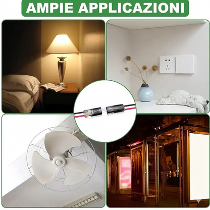 30 unità – Connettore a scatto a doppio filo