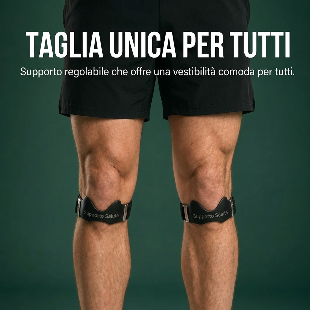 Supporto mirato esattamente nel punto in cui il ginocchio cede