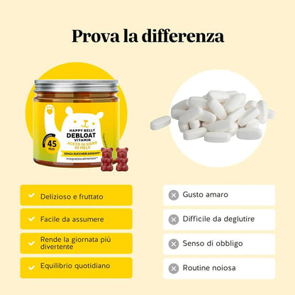 Sgonfia La Pancia Vitamine Gommose Con Enzimi Vegetali Vegane