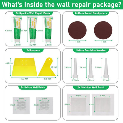 Riparazione Pareti Kit Completo con Spatola e Carta Vetrata