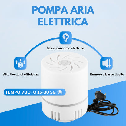 CONFEZIONE DI SACCHETTI SOTTOVUOTO CON POMPA ELETTRICA