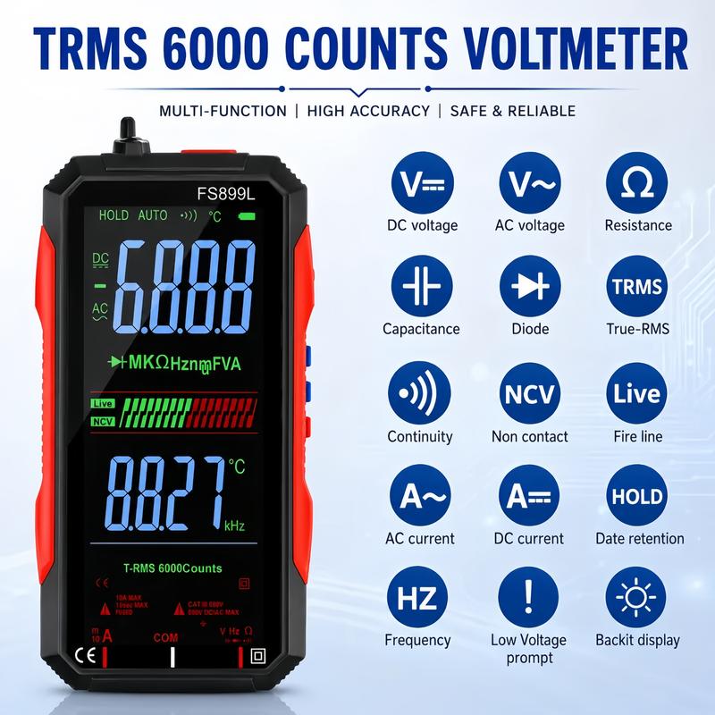 Misuratore Digitale Voltaggio TRMS 6000 Conti Alta Precisione