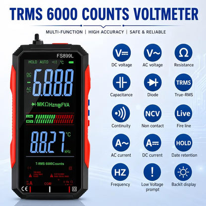 Misuratore Digitale Voltaggio TRMS 6000 Conti Alta Precisione