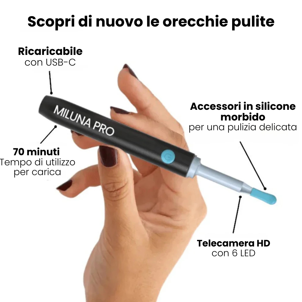 Pulitore intelligente per le orecchie con telecamera HD