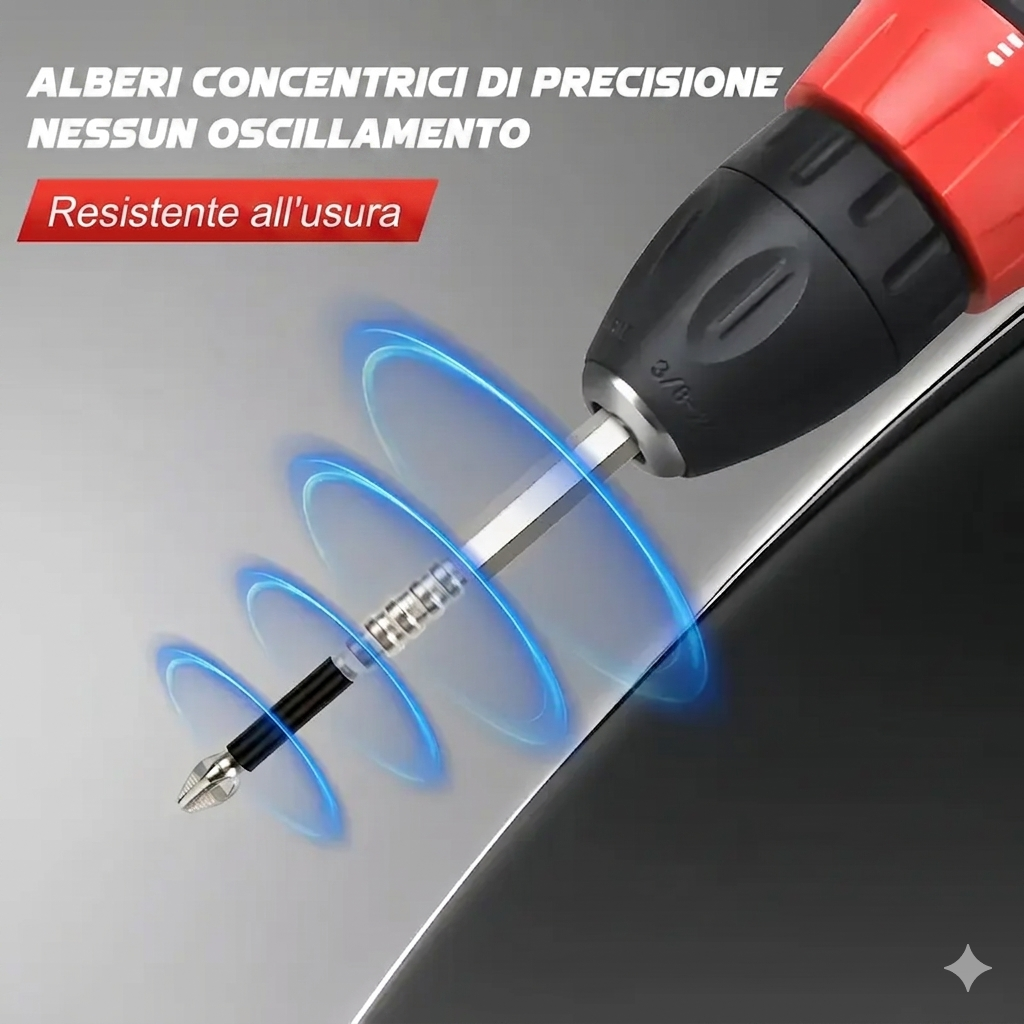 (Confezione da 9) - Resistenza All’Impatto Punta Avvitatore Antiscivolo Magnetica