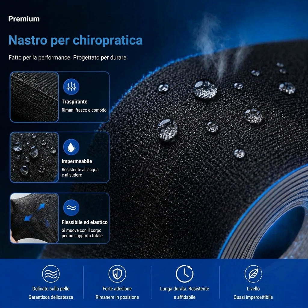 Supporto Istante Tape Kinesiologico Impermeabile e Traspirante