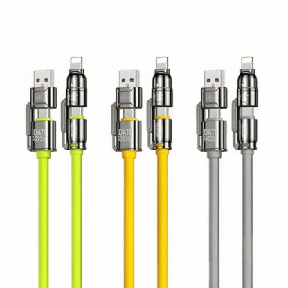 Ricarica Rapida Cavo 4 in 1 Silicone Liquido Alta Velocità