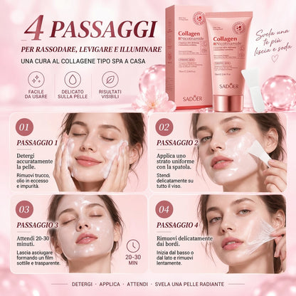 Idratante Maschera Viso Peel-Off Collagene e Niacinamide