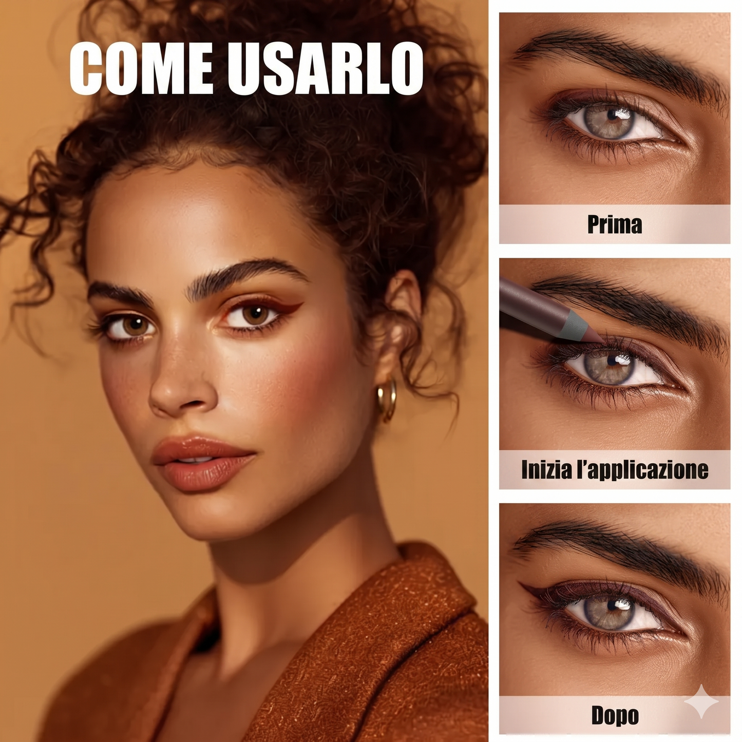 Trucco Occhi Matita Eyeliner Resistente a Sbavature Punta Morbida