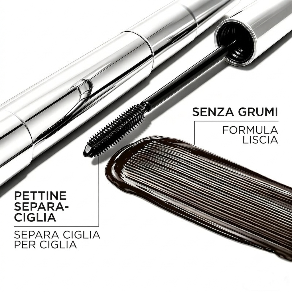 Allungante Mascara Tubo Metallico Lunga Tenuta Naturale Curl