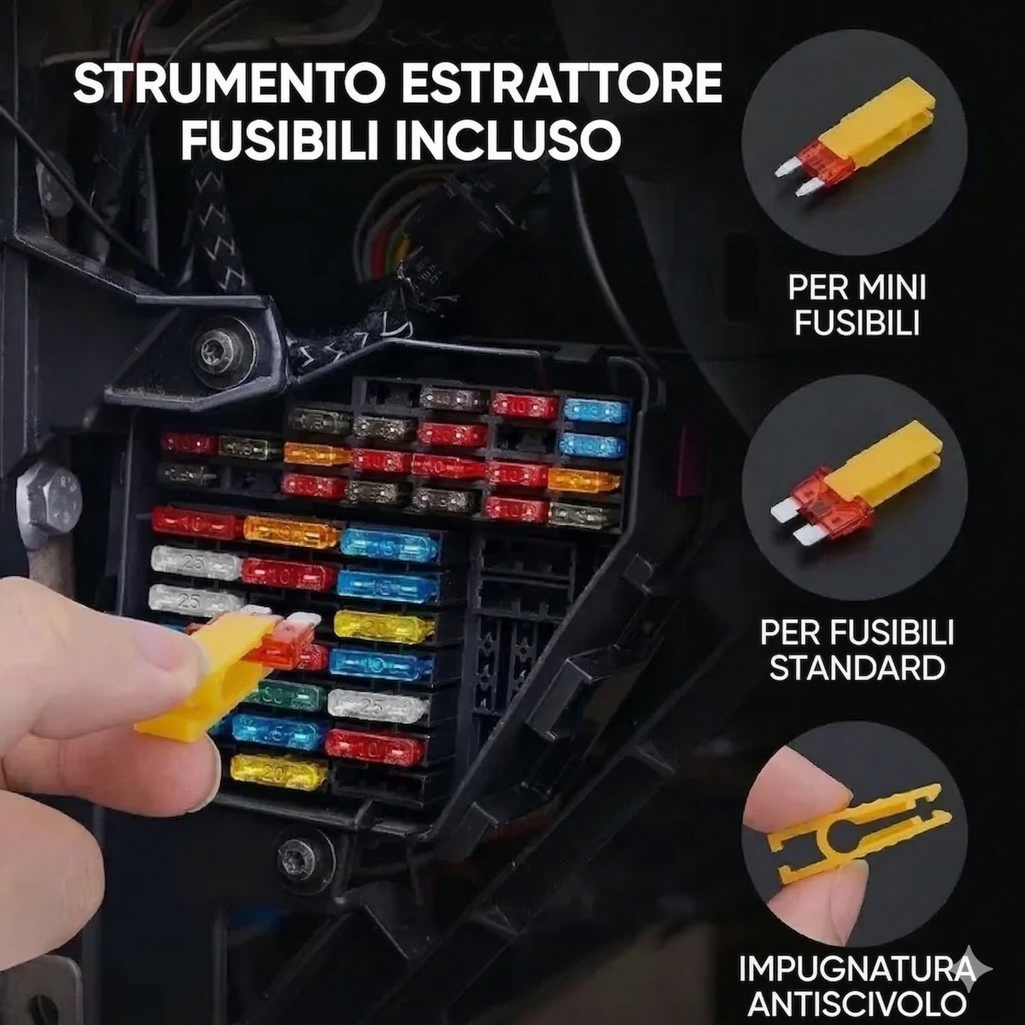 Set assortito di 306 fusibili a lama per auto