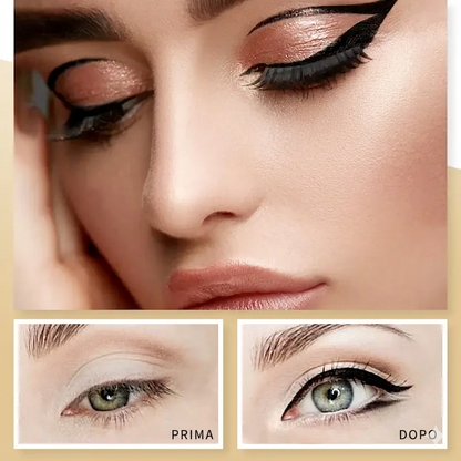 (Colore – nero) – Eyeliner liquido waterproof – Punta di precisione in fibra, a lunga durata e resistente alle sbavature