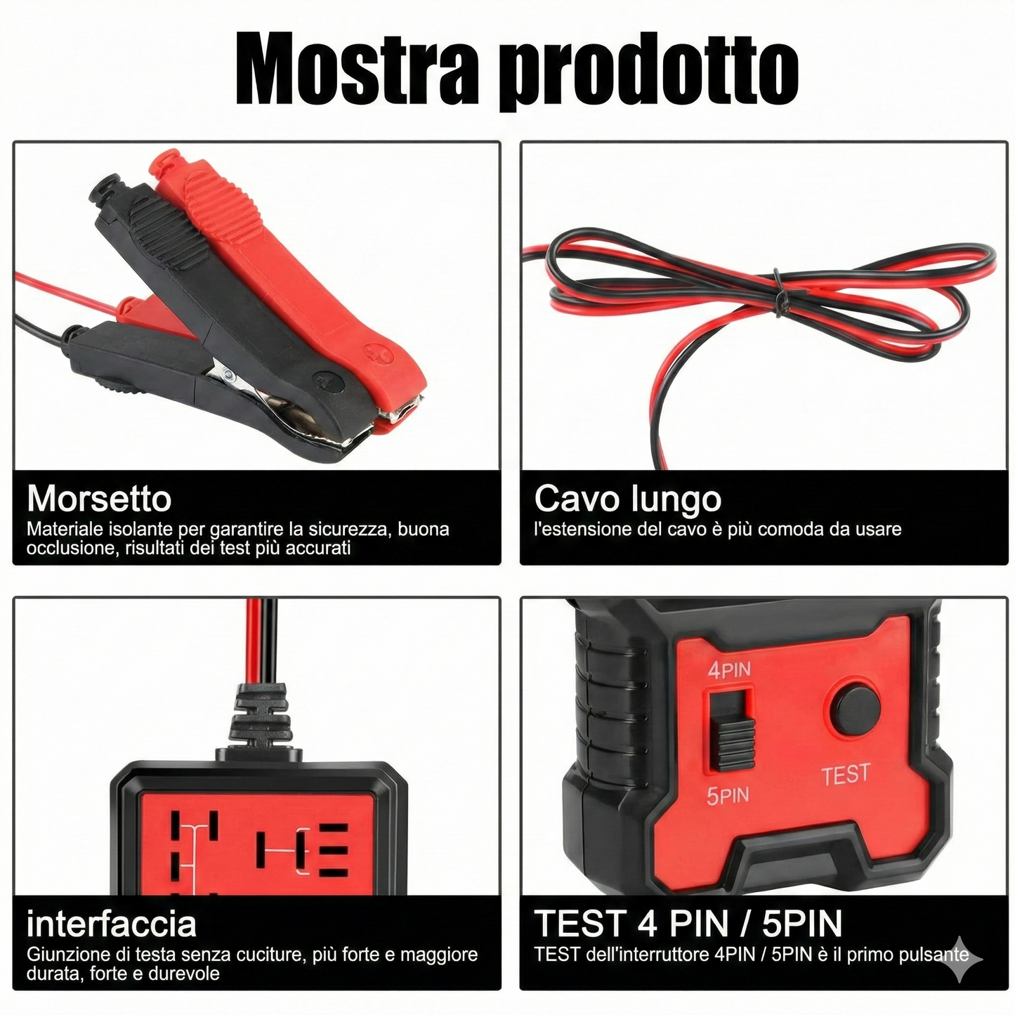 Tester relè per autoveicoli - 12V/24V