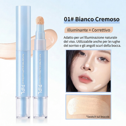 PIPL Dual Concealer and Foundation – 2-in-1 a Lunga Tenuta (24h)