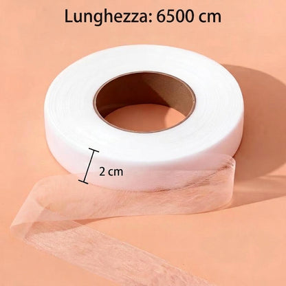 Adesivo Tessile Senza Cuciture Nastro Termoadesivo Bianco