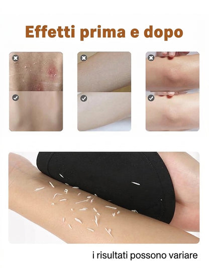 Confezione da 4 - Detergente Corpo Esfoliante Morbido in Gomma per Pelle Delicata