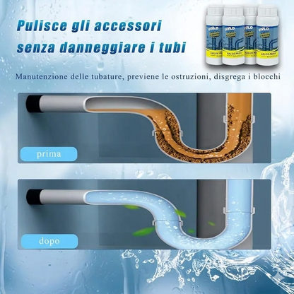 (Confezione da 2) - Sbloccante Tubature per Cucina e Bagno con Azione Battericida