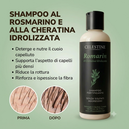 Celestine Shampoo al Rosmarino & Cheratina