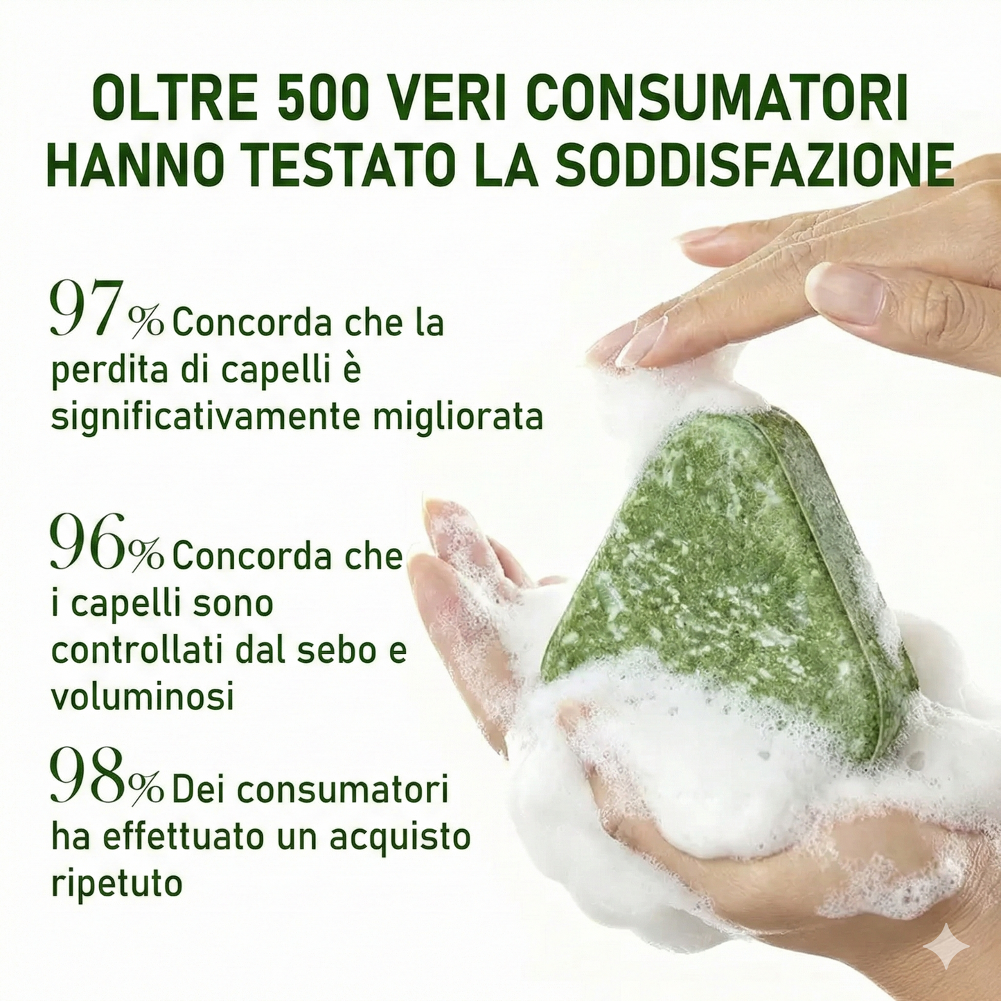 Shampoo solido anticaduta - 120 g