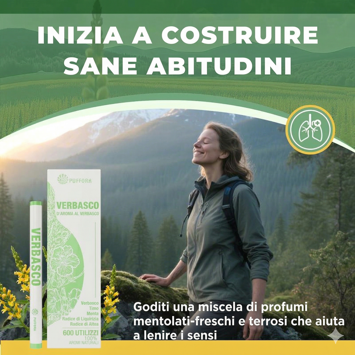 PUFFORA Stick Rilassante e Detox – Alle Erbe