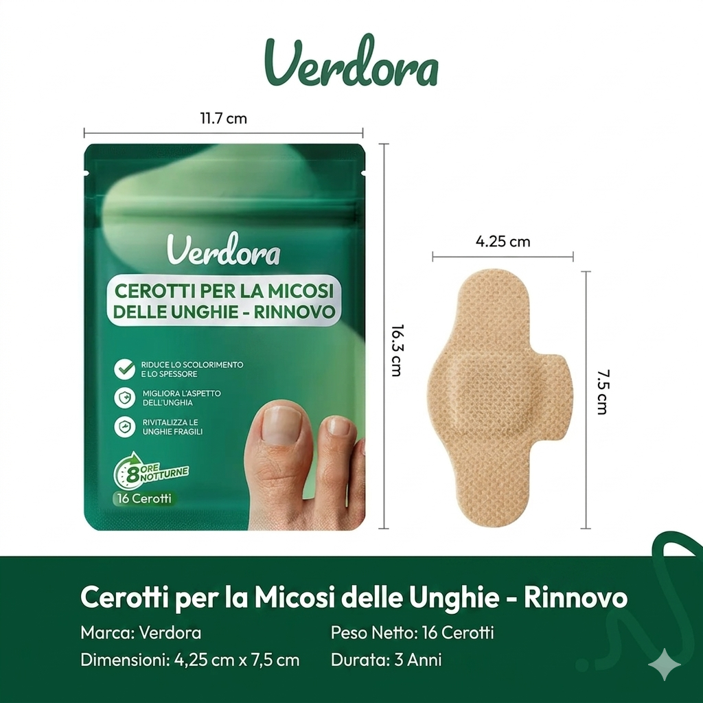 (Confezione da 2) - Trattamento Notturno Antifungino Cerotti per Unghie Sane