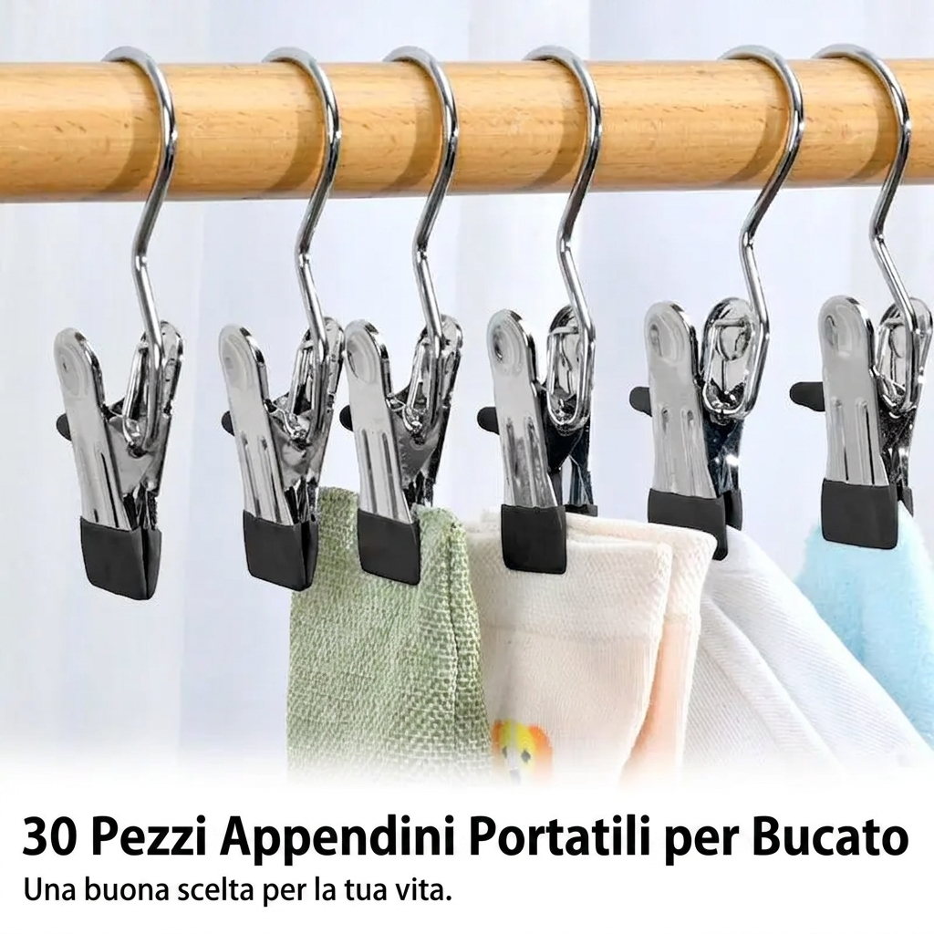 Organizzazione Salvaspazio Ganci Appendiboots in Acciaio Inox