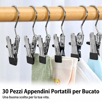 Organizzazione Salvaspazio Ganci Appendiboots in Acciaio Inox