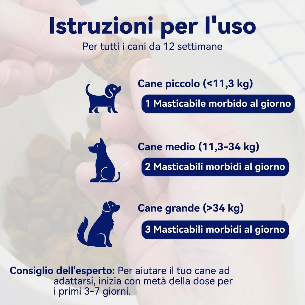 Supporto Immunitario Cane Multivitaminico 8-in-1 con Probiotici