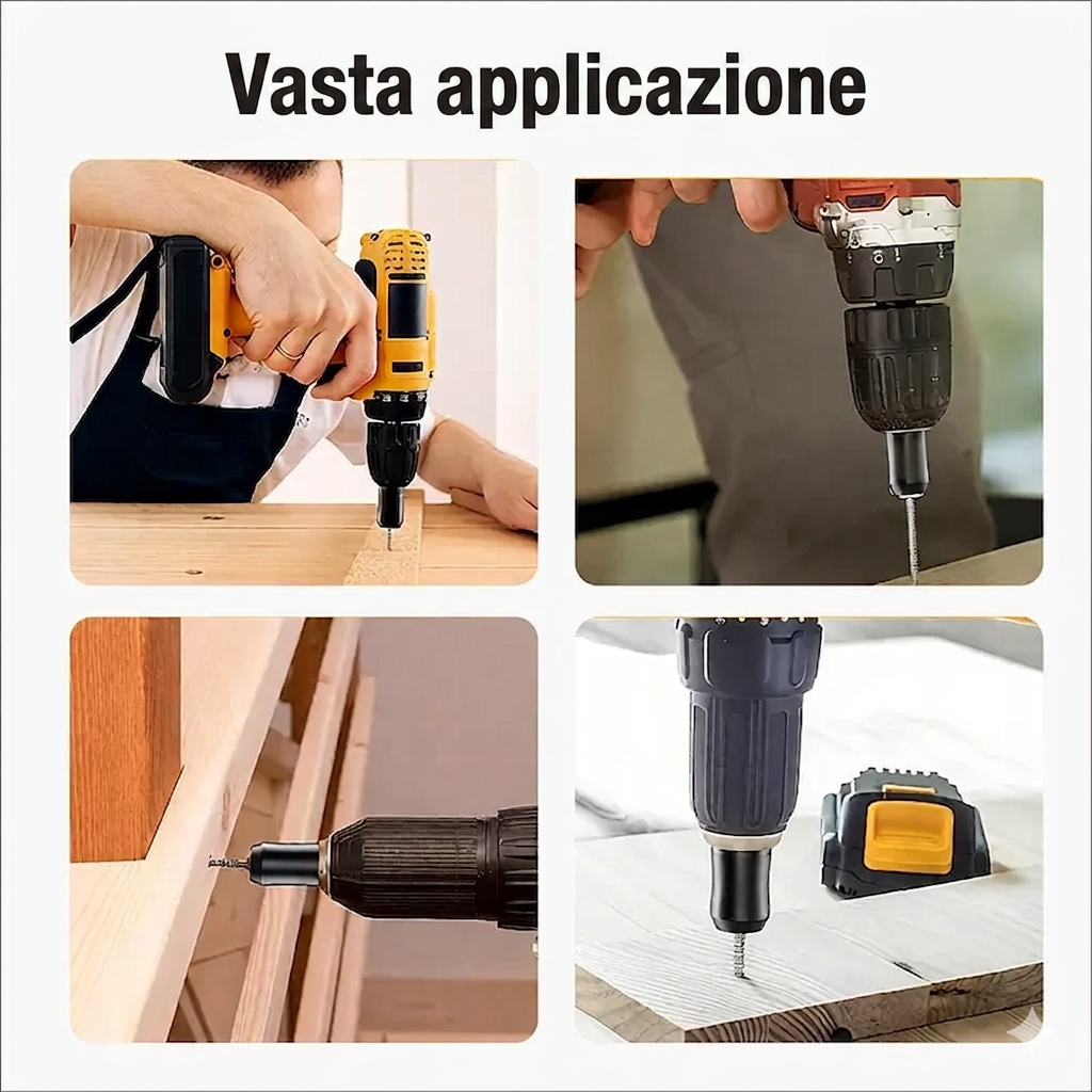 (Confezione da 2) - Anello magnetico universale per viti (6,35 mm / 1/4") – Massima forza di tenuta per punte da cacciavite e trapano