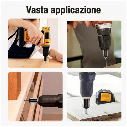 (Confezione da 2) - Anello magnetico universale per viti (6,35 mm / 1/4") – Massima forza di tenuta per punte da cacciavite e trapano