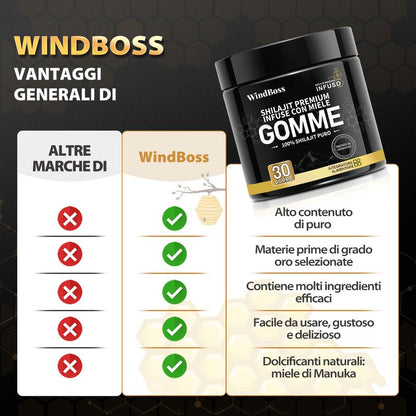 Supporto Naturale Gommose Shilajit Biologico Melograno Miele