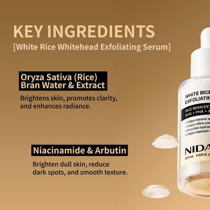 Esfoliante Viso Siero Riso Anti-Punti Neri Pori Puliti