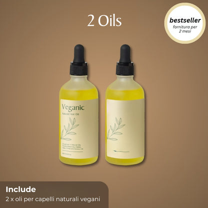 Olio per la crescita naturale dei capelli veganic