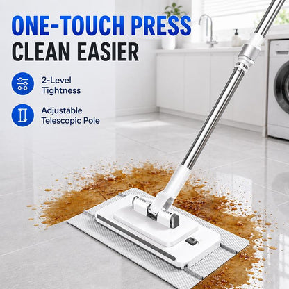 Pulizia Leggera Mop Pavimenti Microfibra Panno Rimovibile 360°