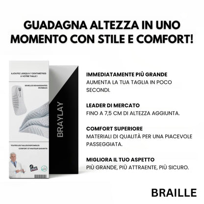Solette ortopediche FlexStep™ con rialzo in altezza