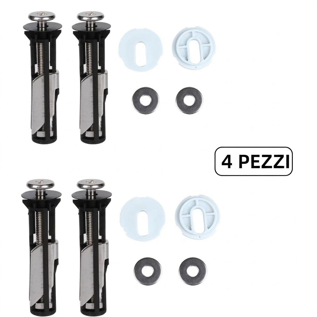 Confezione da 4 - Installazione Facile Kit Bulloni Universali per Sedile WC