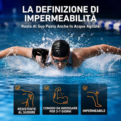 Confezione da 10 - Supporto Spalla Impermeabile con Tape Kinesiologico Pretagliato