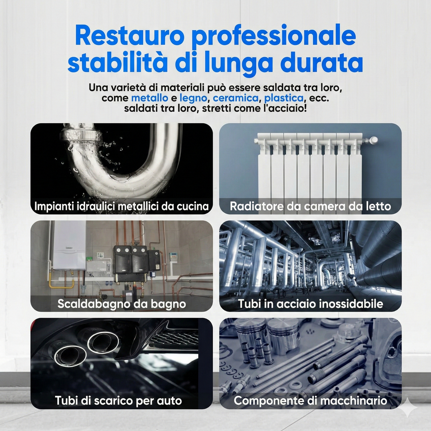 Adesivo per fusione migliorato - Riparazione dei metalli