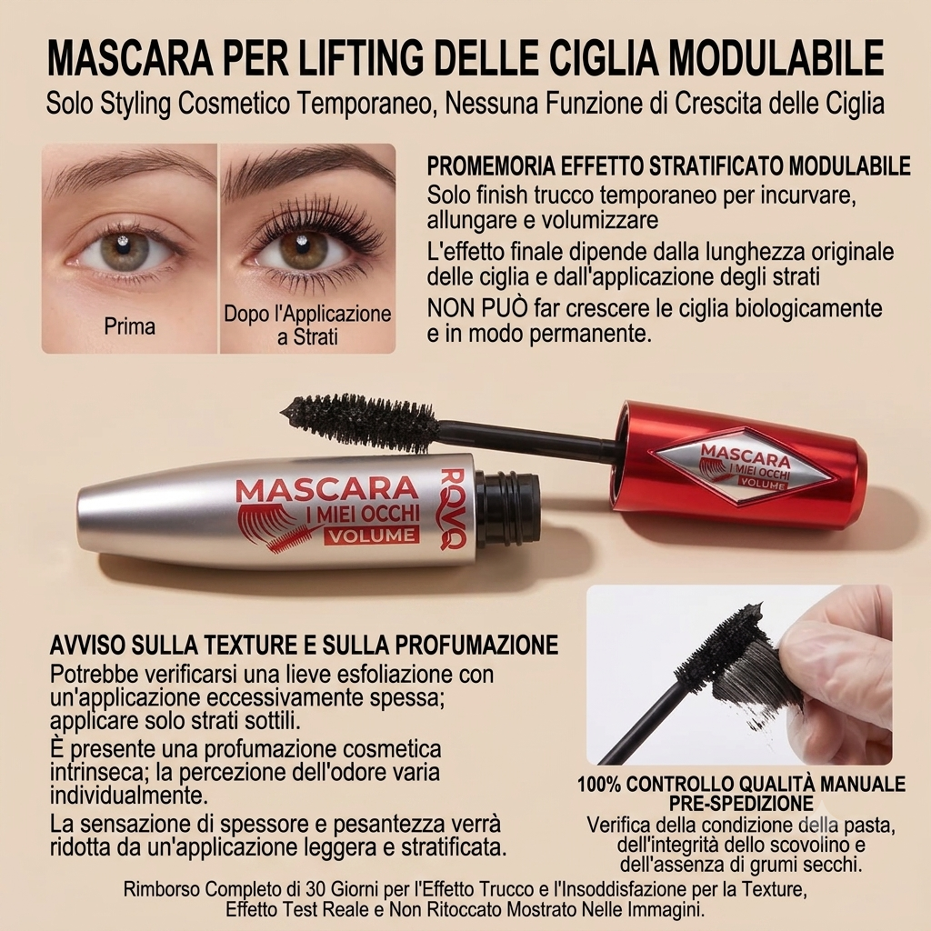 Ciglia Definite Mascara Effetto Lifting 24 Ore Senza Sbavature