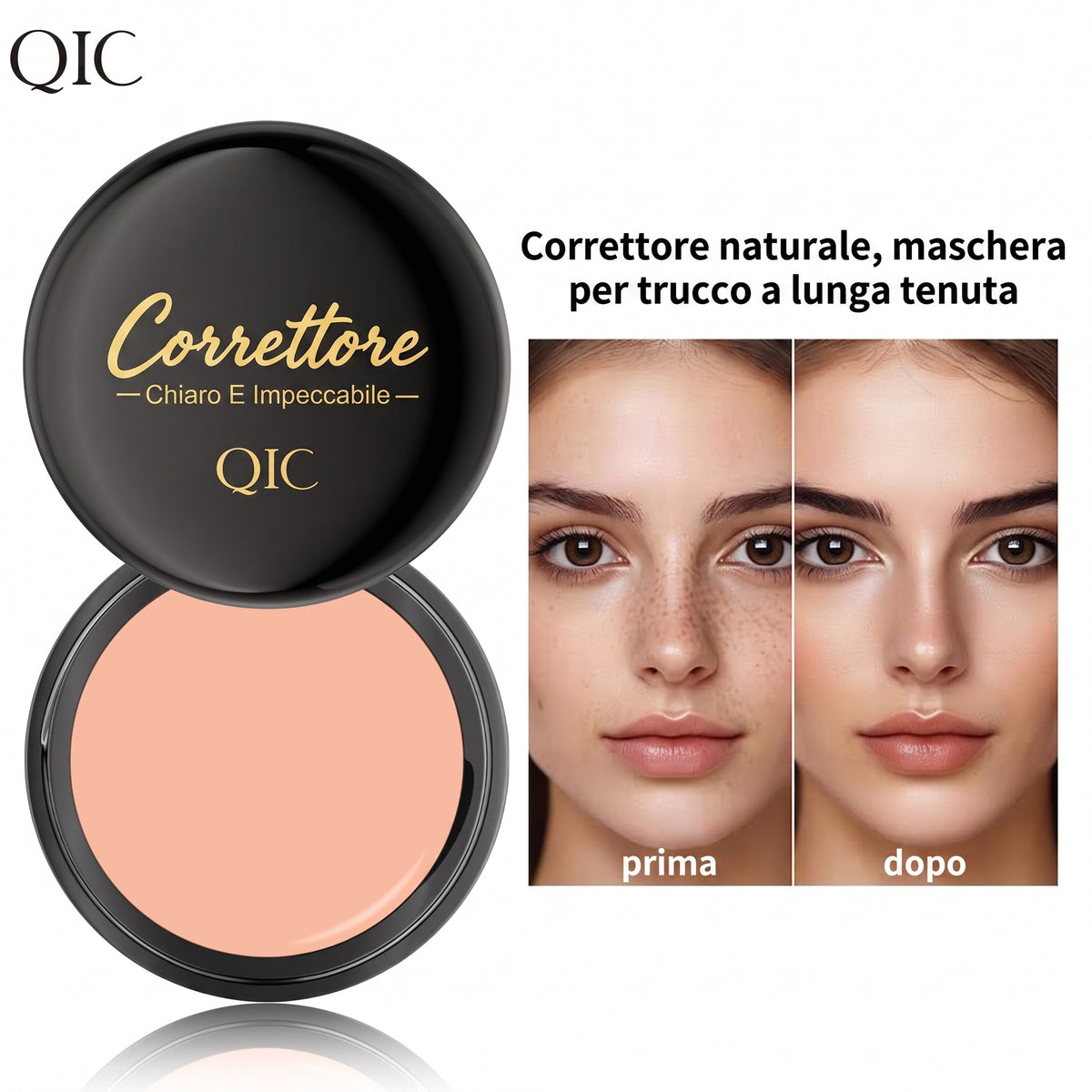 Correttore Viso Copertura Totale Opaco Leggero Waterproof