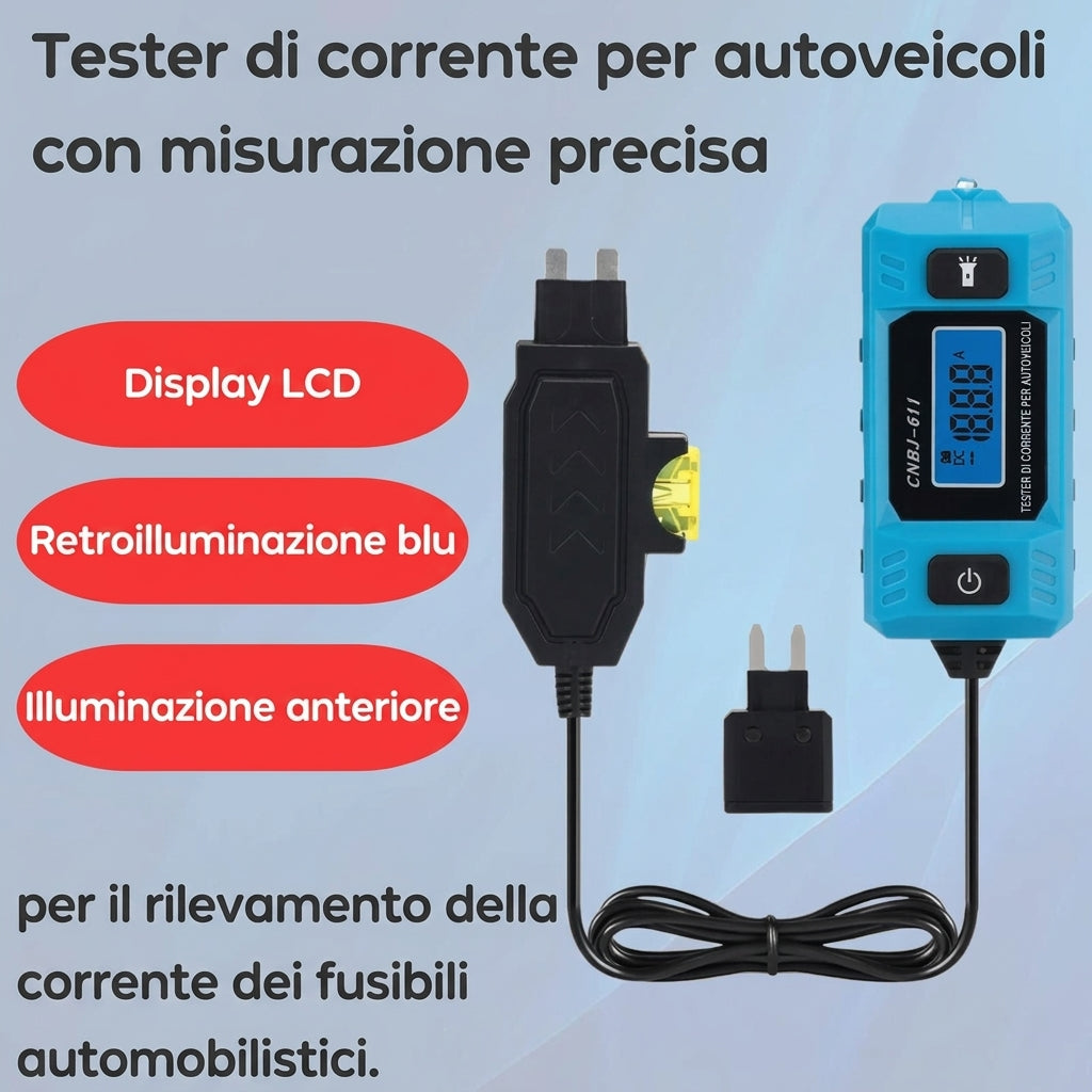 Tester Circuiti DC 48V Compatto con Batteria 23A 12V Impermeabile