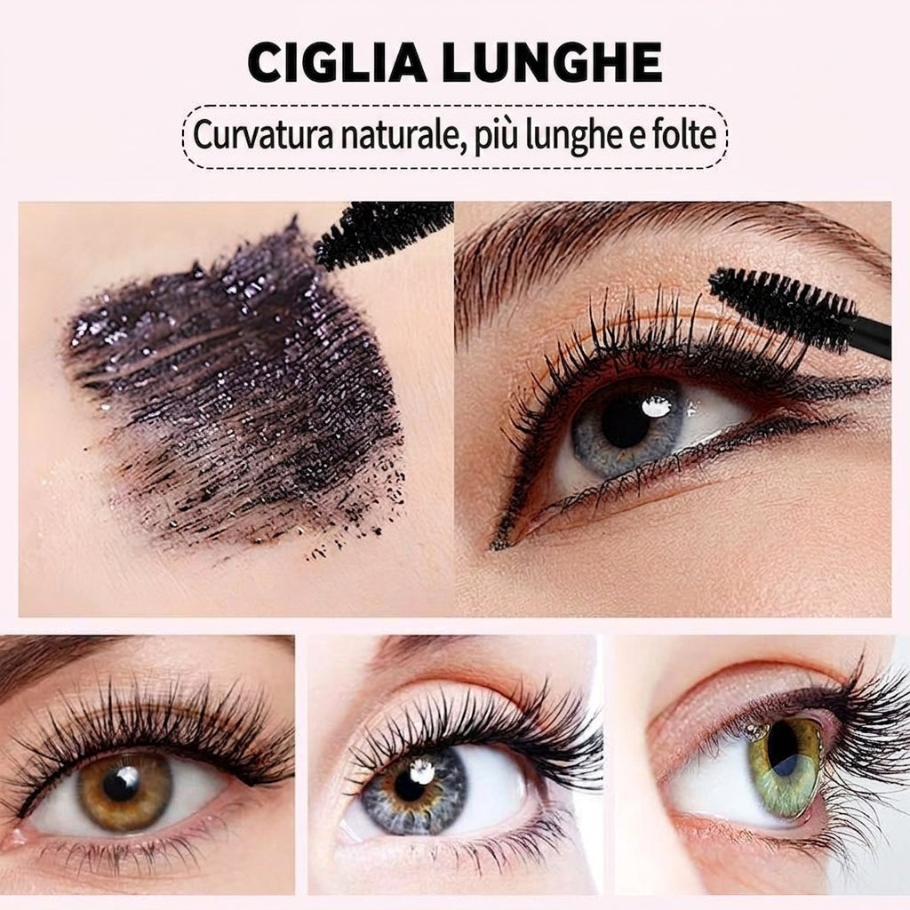 Lunga Durata Mascara Ciglia 7D Impermeabile Effetto Naturale