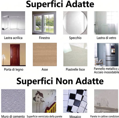 Confezione da 10 - Organizzazione Casa Facile Supporti Adesivi Multiuso Senza Foro