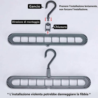 Organizzatori Compatti Appendipantaloni Pieghevoli Antiscivolo