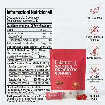 Palamot™ Caramelle gommose probiotiche per l'equilibrio ormonale