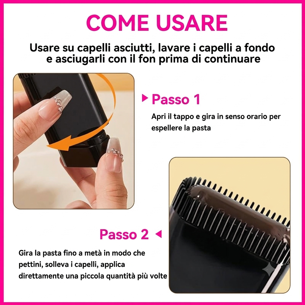 Colorazione Capelli Portatile con Pettine Facile e Veloce