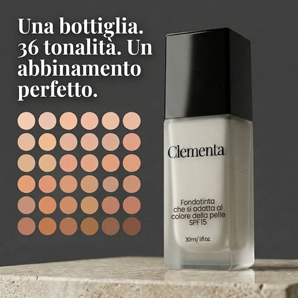 Fondotinta che si abbina alla tonalità della pelle di Clement
