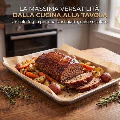 Foglio Carta Forno Antiaderente Rettangolare 100 Pz Resistenti (20 × 25 cm)